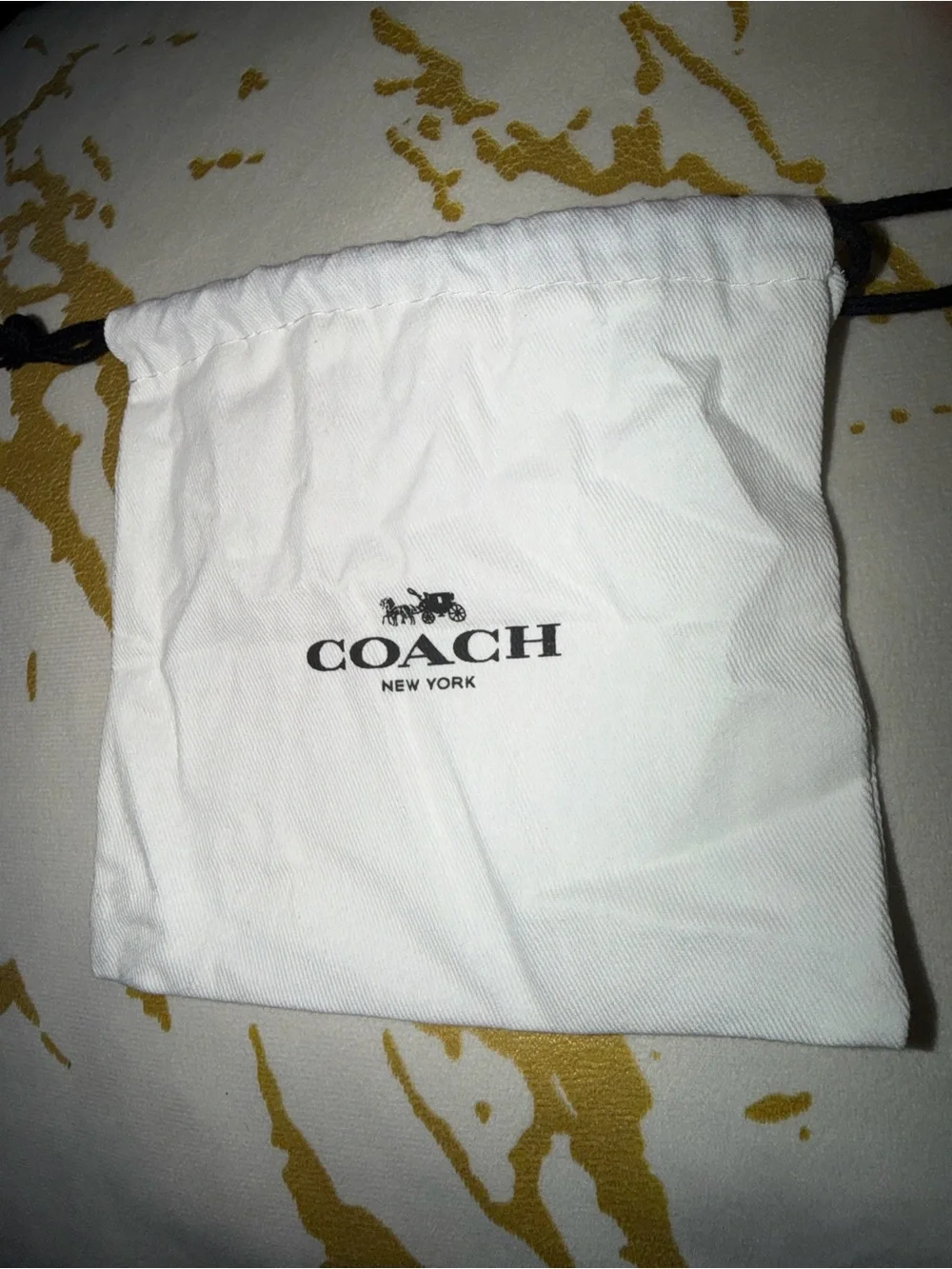 Coach Jewelry White Dust Bag